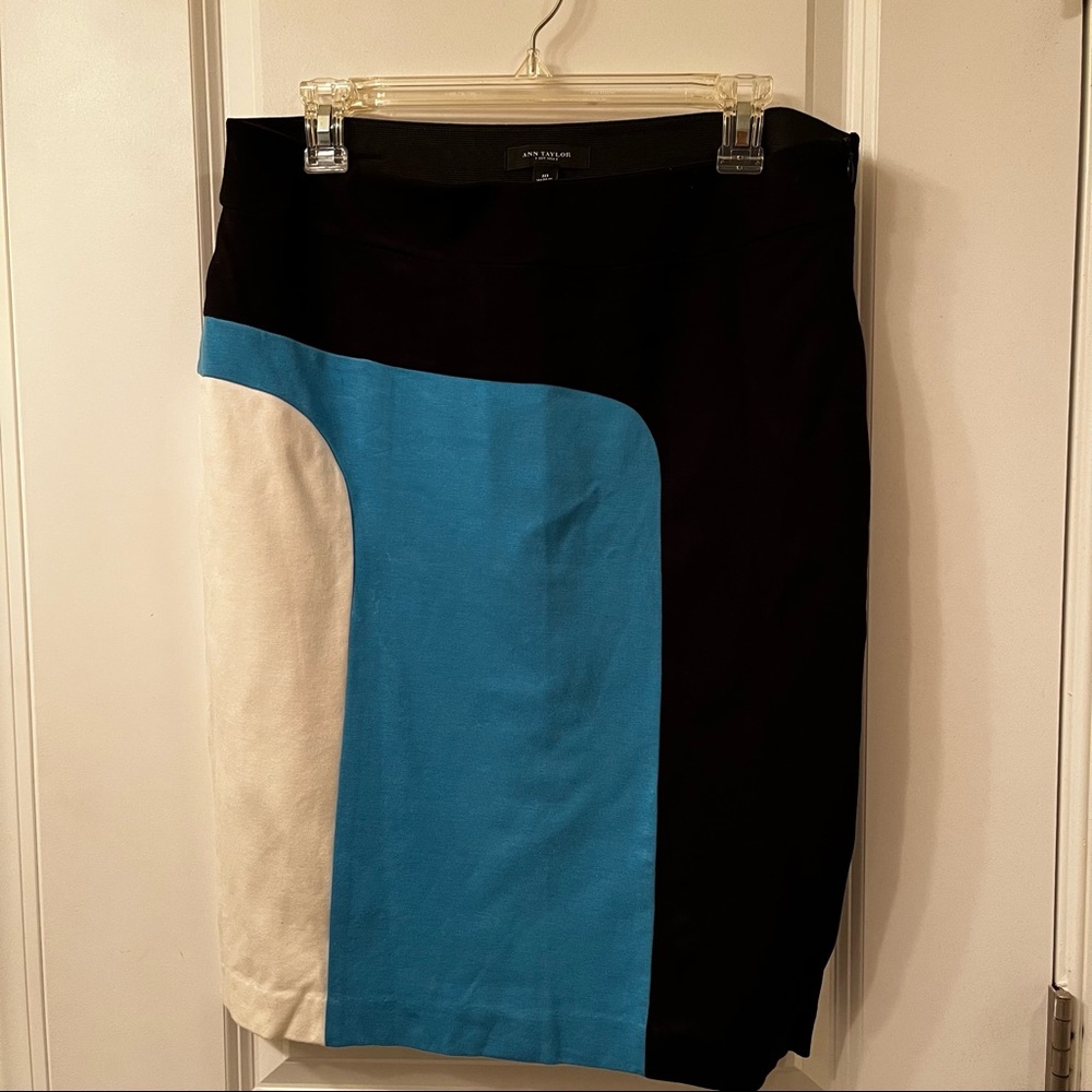 Ann Taylor color block pencil skirt